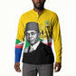 Personalized Comoros Independence Day Button Sweatshirt Ahmed Abdallah Vintage Portrait Sketch