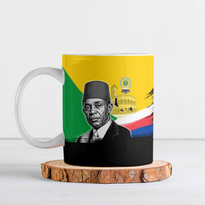 Personalized Comoros Independence Day Ceramic Mug Ahmed Abdallah Vintage Portrait Sketch