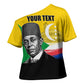 Personalized Comoros Independence Day Cross Shoulder Shirt Ahmed Abdallah Vintage Portrait Sketch