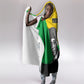 Personalized Comoros Independence Day Hooded Blanket Ahmed Abdallah Vintage Portrait Sketch