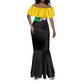 Personalized Comoros Independence Day Mermaid Dress Ahmed Abdallah Vintage Portrait Sketch