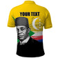 Personalized Comoros Independence Day Polo Shirt Ahmed Abdallah Vintage Portrait Sketch