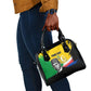 Personalized Comoros Independence Day Shoulder Handbag Ahmed Abdallah Vintage Portrait Sketch