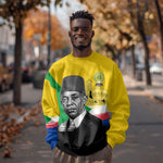Personalized Comoros Independence Day Sweatshirt Ahmed Abdallah Vintage Portrait Sketch