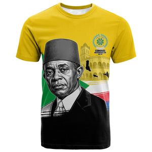 Personalized Comoros Independence Day T shirt Ahmed Abdallah Vintage Portrait Sketch
