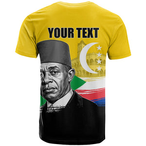 Personalized Comoros Independence Day T shirt Ahmed Abdallah Vintage Portrait Sketch