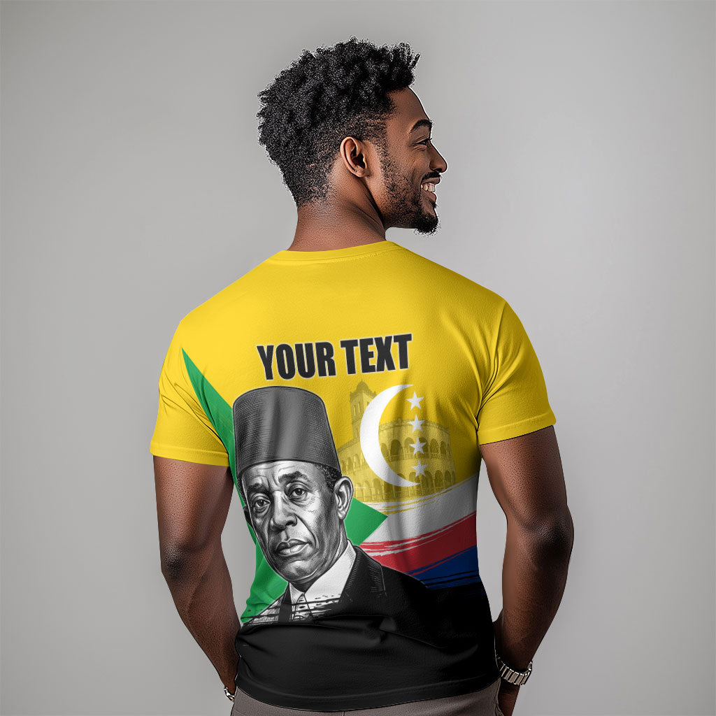 Personalized Comoros Independence Day T shirt Ahmed Abdallah Vintage Portrait Sketch