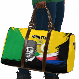 Personalized Comoros Independence Day Travel Bag Ahmed Abdallah Vintage Portrait Sketch