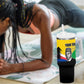 Personalized Comoros Independence Day Tumbler With Handle Ahmed Abdallah Vintage Portrait Sketch