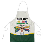 Personalized Comoros Independence Day Apron July 6th National Pride Flag Graphic With Heritage Emblem