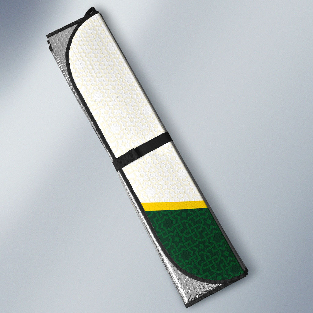 Personalized Comoros Independence Day Auto Sun Shade July 6th National Pride Flag Graphic With Heritage Emblem