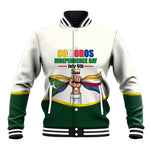 Personalized Comoros Independence Day Baseball Jacket July 6th National Pride Flag Graphic With Heritage Emblem