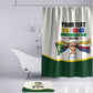 Personalized Comoros Independence Day Bathroom Set July 6th National Pride Flag Graphic With Heritage Emblem