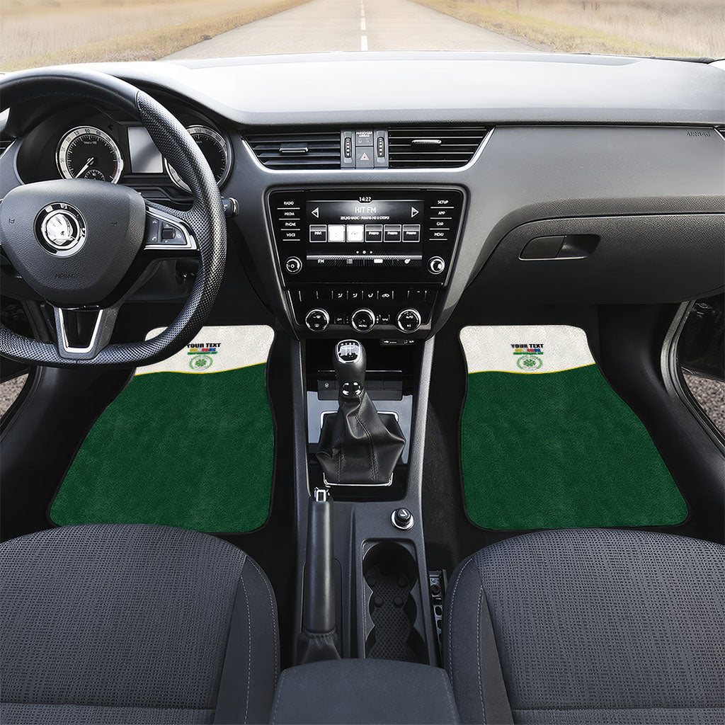 Personalized Comoros Independence Day Car Mats July 6th National Pride Flag Graphic With Heritage Emblem