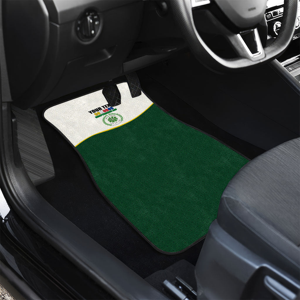 Personalized Comoros Independence Day Car Mats July 6th National Pride Flag Graphic With Heritage Emblem