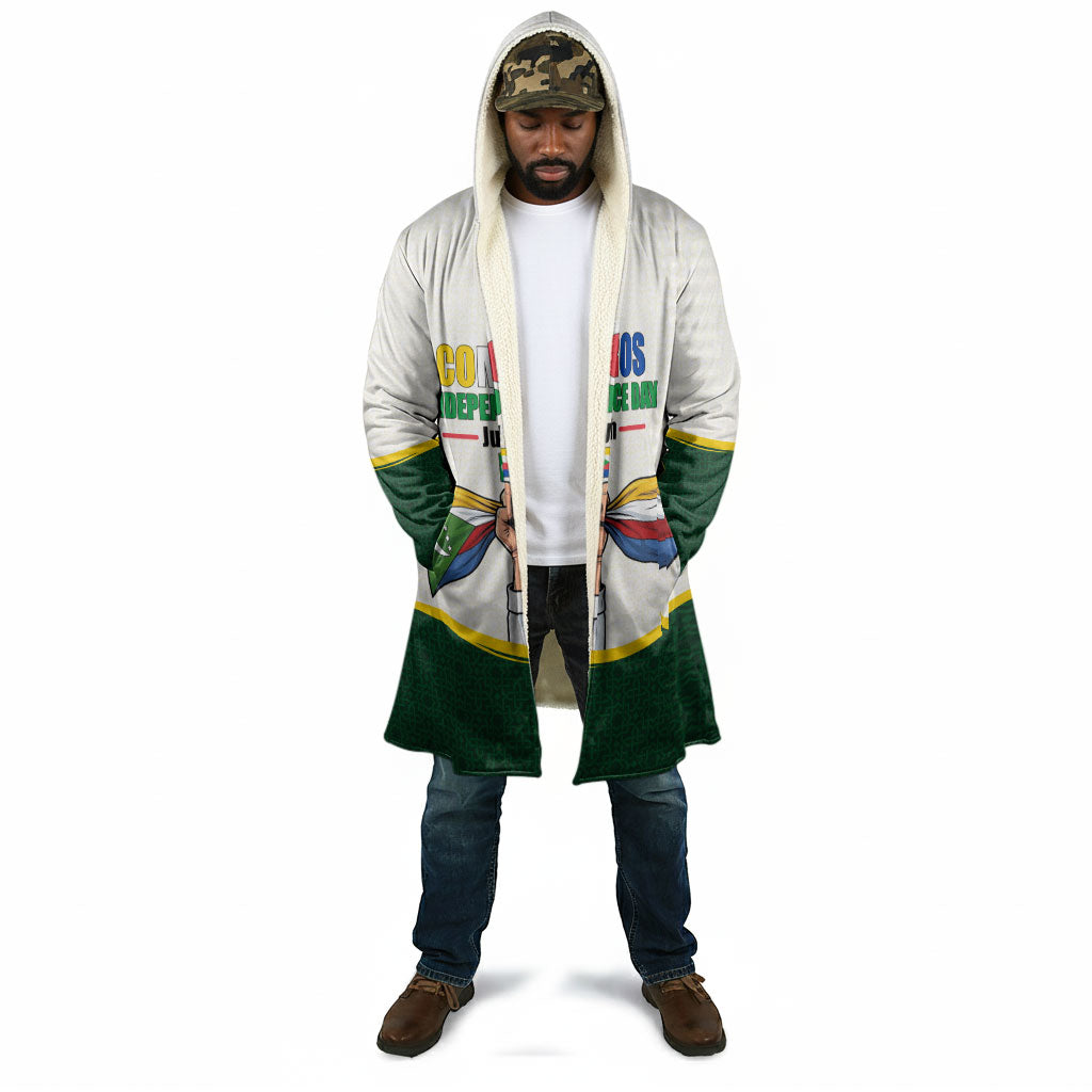 Personalized Comoros Independence Day Cloak July 6th National Pride Flag Graphic With Heritage Emblem