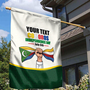 Personalized Comoros Independence Day Garden Flag July 6th National Pride Flag Graphic With Heritage Emblem