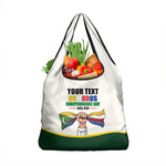 Personalized Comoros Independence Day Grocery Bag July 6th National Pride Flag Graphic With Heritage Emblem