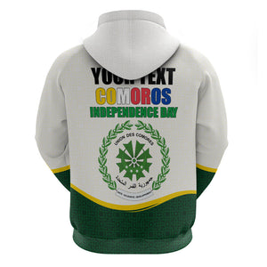 Personalized Comoros Independence Day Hoodie July 6th National Pride Flag Graphic With Heritage Emblem