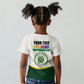 Personalized Comoros Independence Day Kid T shirt July 6th National Pride Flag Graphic With Heritage Emblem