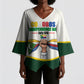 Personalized Comoros Independence Day Kimono Sleeve Blouse July 6th National Pride Flag Graphic With Heritage Emblem