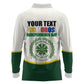 Personalized Comoros Independence Day Long Sleeve Polo Shirt July 6th National Pride Flag Graphic With Heritage Emblem