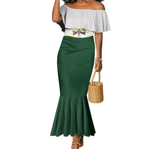 Personalized Comoros Independence Day Mermaid Dress July 6th National Pride Flag Graphic With Heritage Emblem