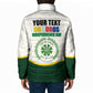 Personalized Comoros Independence Day Padded Jacket July 6th National Pride Flag Graphic With Heritage Emblem
