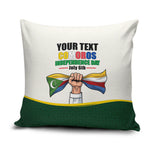 Personalized Comoros Independence Day Pillow Cover July 6th National Pride Flag Graphic With Heritage Emblem