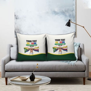 Personalized Comoros Independence Day Pillow Cover July 6th National Pride Flag Graphic With Heritage Emblem