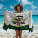 Personalized Comoros Independence Day Sarong July 6th National Pride Flag Graphic With Heritage Emblem