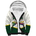 Personalized Comoros Independence Day Sherpa Hoodie July 6th National Pride Flag Graphic With Heritage Emblem