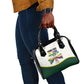Personalized Comoros Independence Day Shoulder Handbag July 6th National Pride Flag Graphic With Heritage Emblem