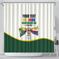 Personalized Comoros Independence Day Shower Curtain July 6th National Pride Flag Graphic With Heritage Emblem