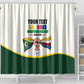 Personalized Comoros Independence Day Shower Curtain July 6th National Pride Flag Graphic With Heritage Emblem