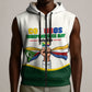 Personalized Comoros Independence Day Sleeveless Zip Hoodie July 6th National Pride Flag Graphic With Heritage Emblem