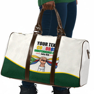 Personalized Comoros Independence Day Travel Bag July 6th National Pride Flag Graphic With Heritage Emblem
