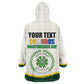 Personalized Comoros Independence Day Wearable Blanket Hoodie July 6th National Pride Flag Graphic With Heritage Emblem