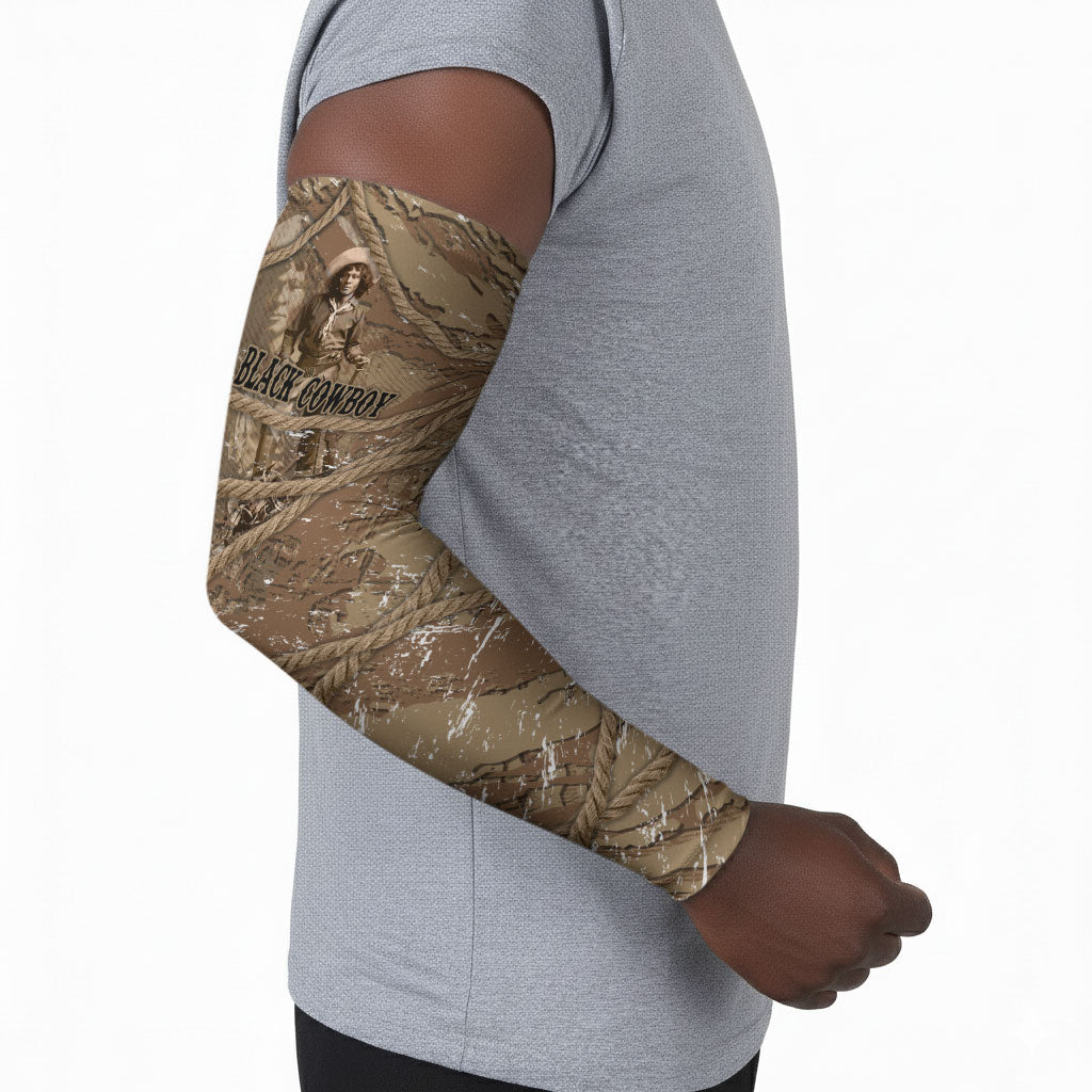 Black Cowboy Nat Love Arm Sleeves Vintage Western Portrait Lasso