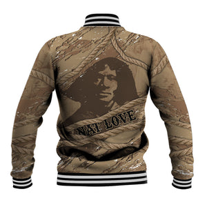 Black Cowboy Nat Love Baseball Jacket Vintage Western Portrait Lasso