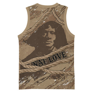 Black Cowboy Nat Love Basketball Jersey Vintage Western Portrait Lasso