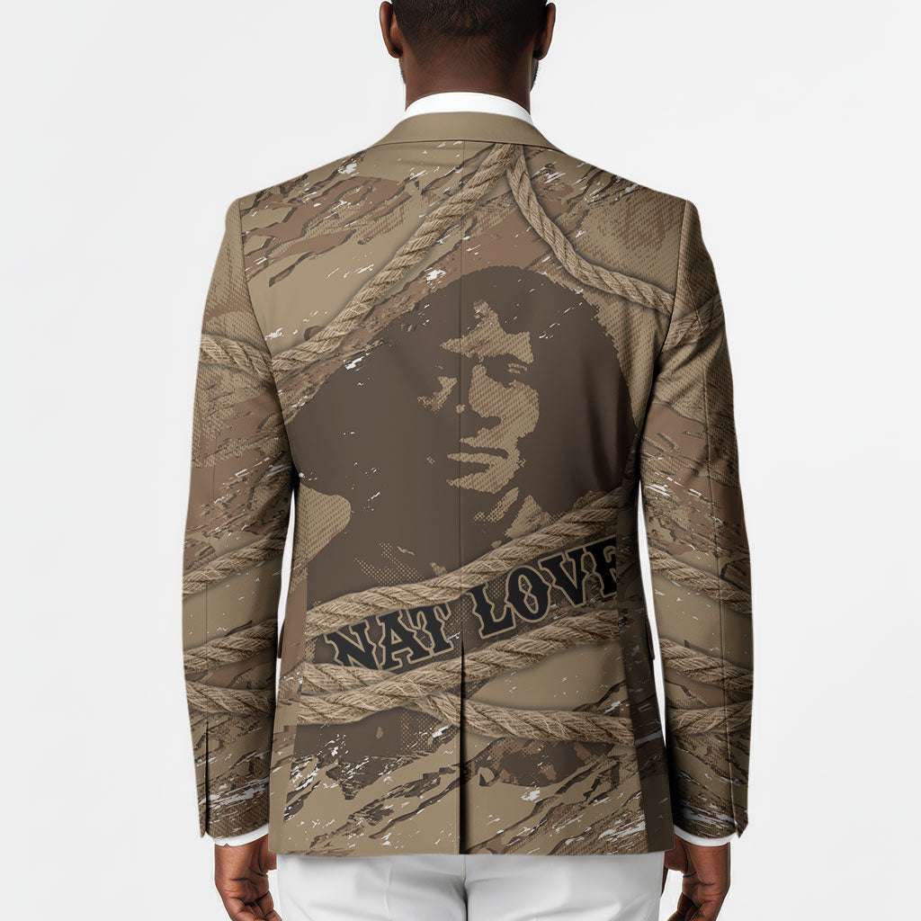 Black Cowboy Nat Love Blazer Vintage Western Portrait Lasso