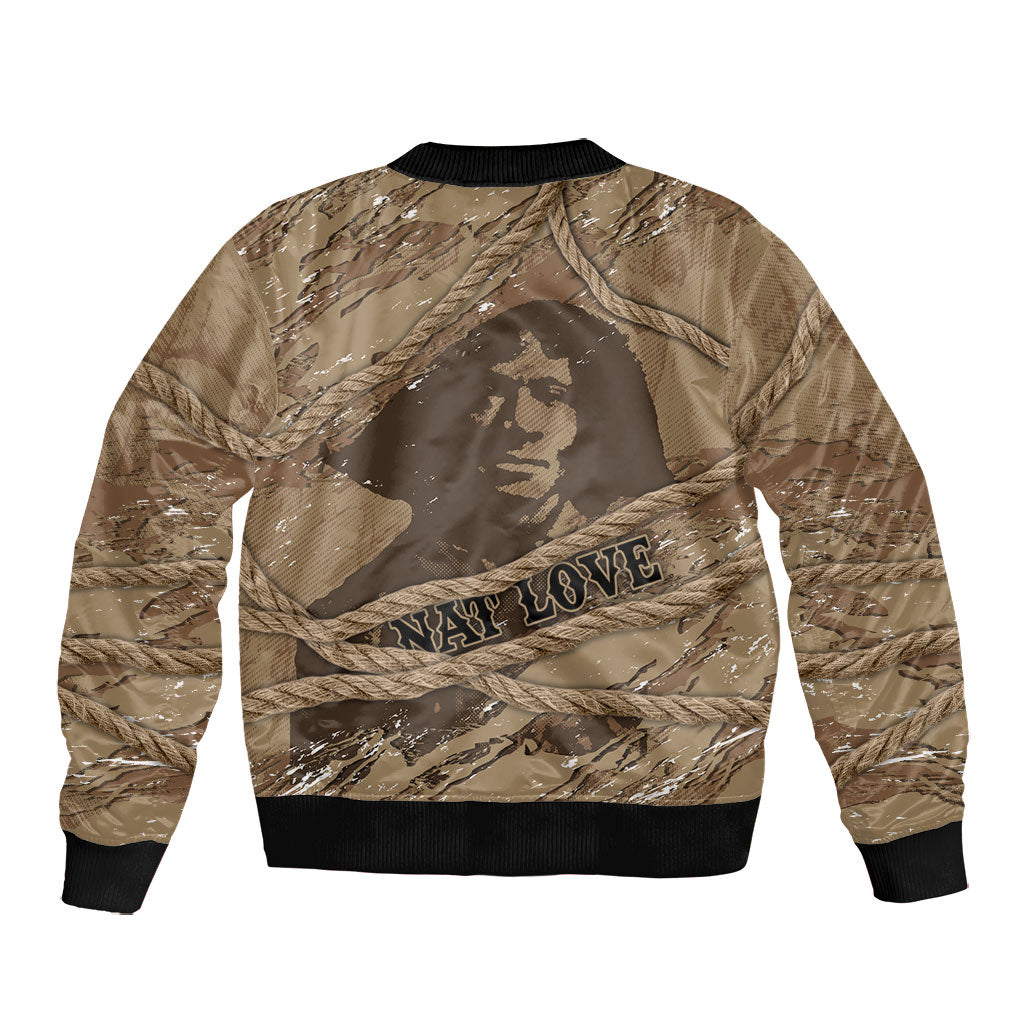 Black Cowboy Nat Love Bomber Jacket Vintage Western Portrait Lasso