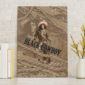 Black Cowboy Nat Love Canvas Wall Art Vintage Western Portrait Lasso