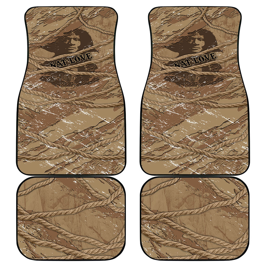 Black Cowboy Nat Love Car Mats Vintage Western Portrait Lasso