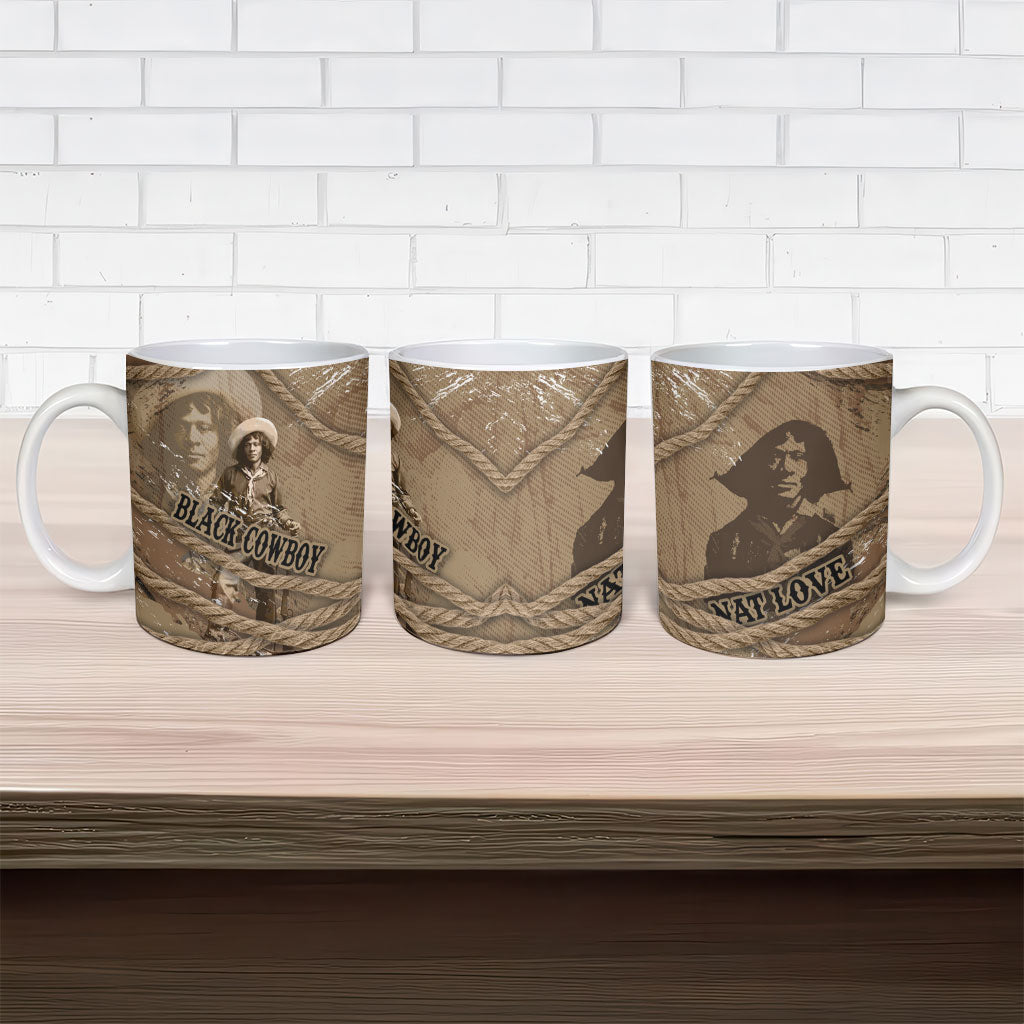 Black Cowboy Nat Love Ceramic Mug Vintage Western Portrait Lasso