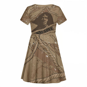 Black Cowboy Nat Love Kid Short Sleeve Dress Vintage Western Portrait Lasso