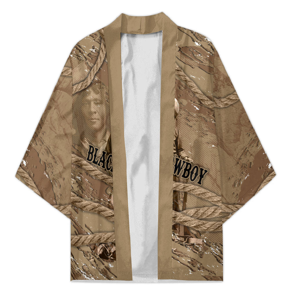 Black Cowboy Nat Love Kimono Vintage Western Portrait Lasso