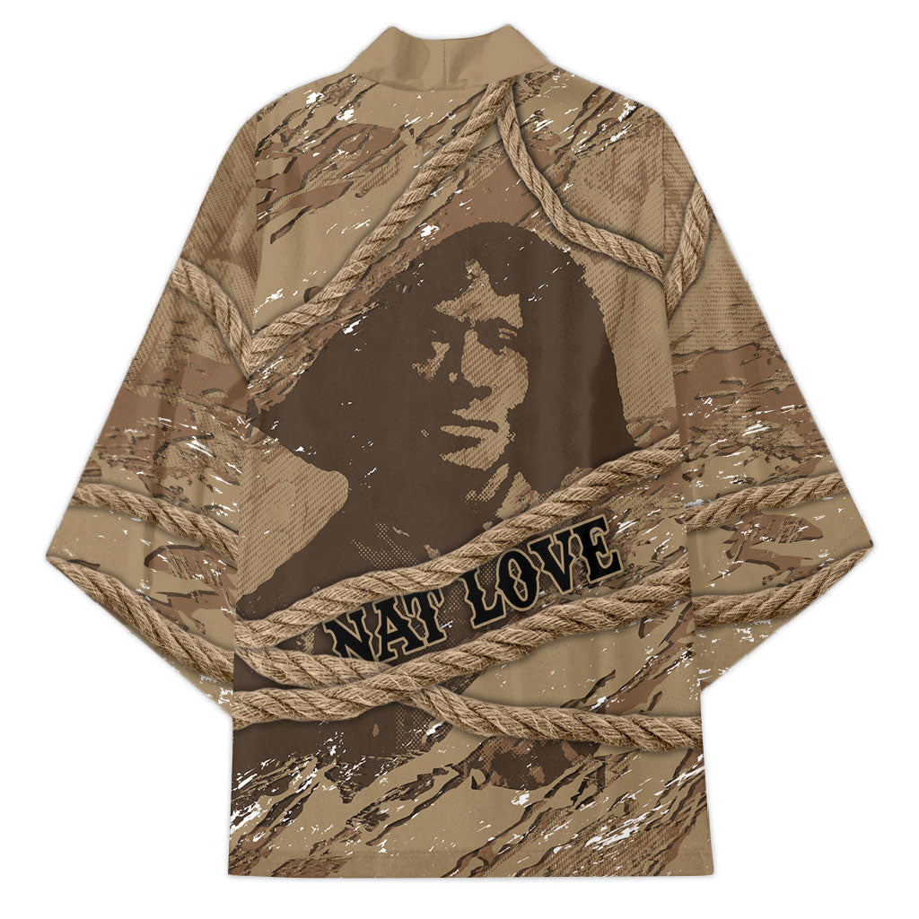 Black Cowboy Nat Love Kimono Vintage Western Portrait Lasso