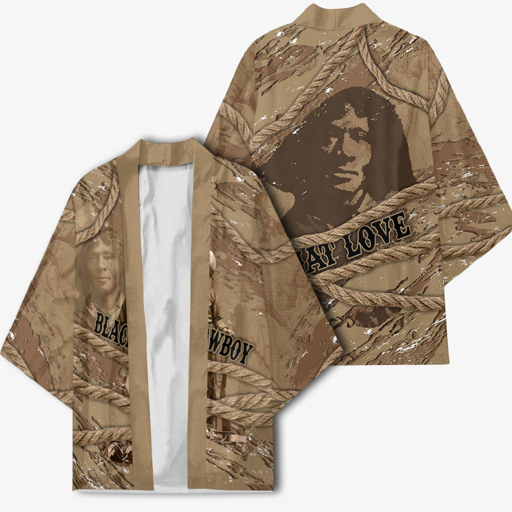 Black Cowboy Nat Love Kimono Vintage Western Portrait Lasso